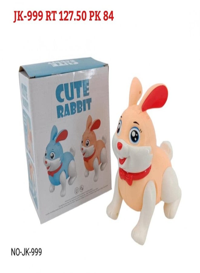 TECH LOGO ELECTRONICS Jumping and Walking Rabbit/Bunny, Makes Sweet Sounds and Blinks Colored Lights, Move Tail and Ears Like Real Rabbits, Best Birthday Gift (Rabbit) - Image 3